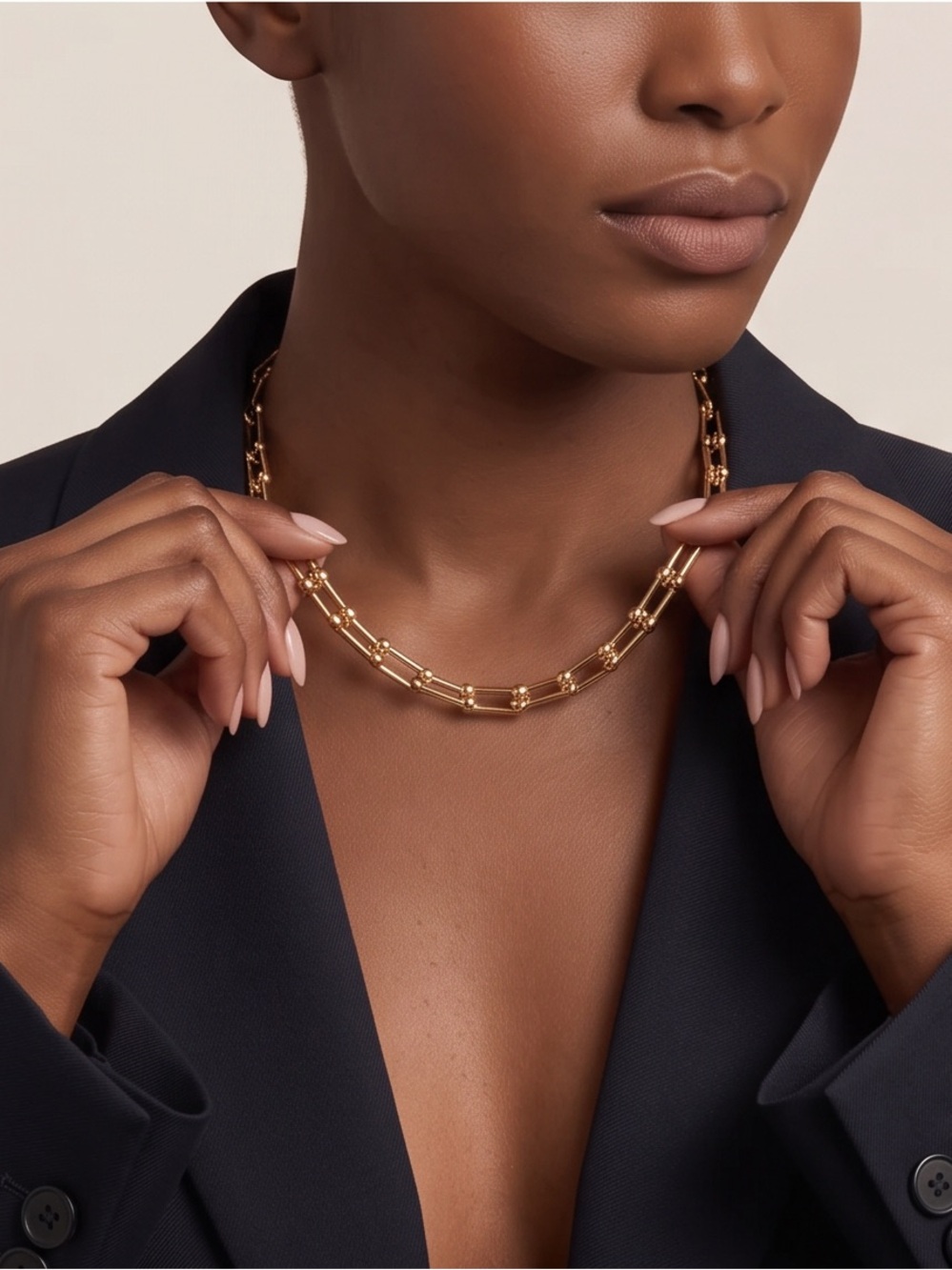 Gold Link Adjustable Necklace - Women Jewelry